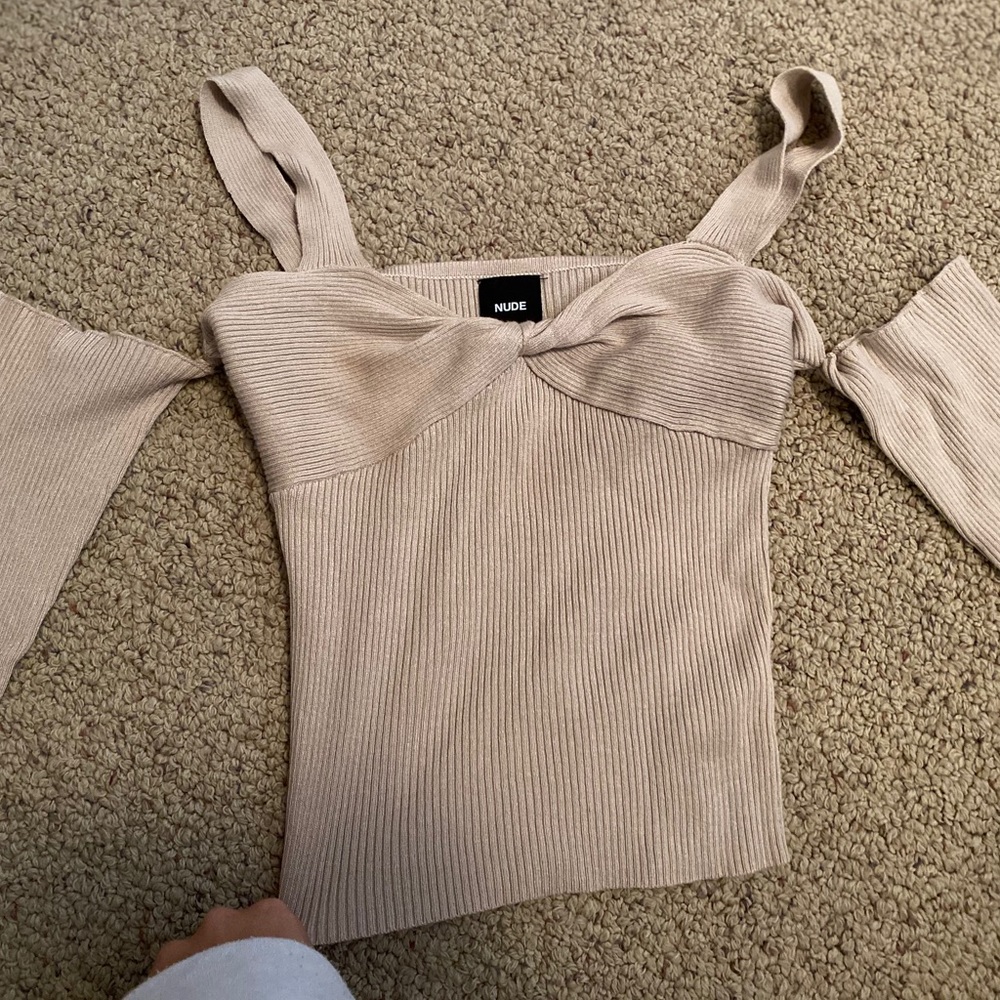 Tight Shirt with off the shoulder look